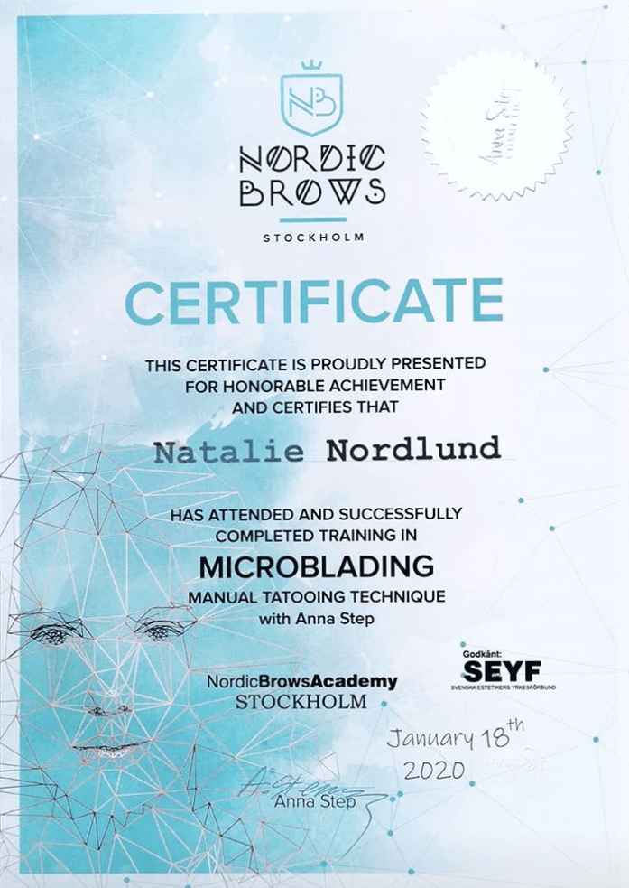 Microblading certifikat